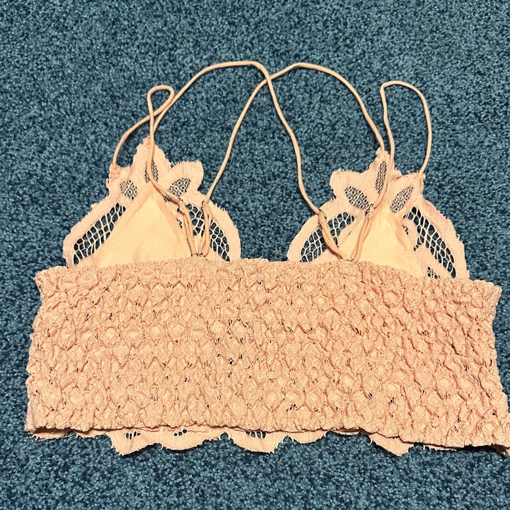 Free People Peach Lace Bralette - Picture 3 of 3